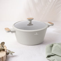 BerlingerHaus Topfset Nordic Matt Crème 11-Teilig - Kochtopf ø 20, 24, 28 cm, Bratpfanne ø 24, 28 cm & Stielkasserolle ø 16 cm - geeignet für alle Wärmequellen