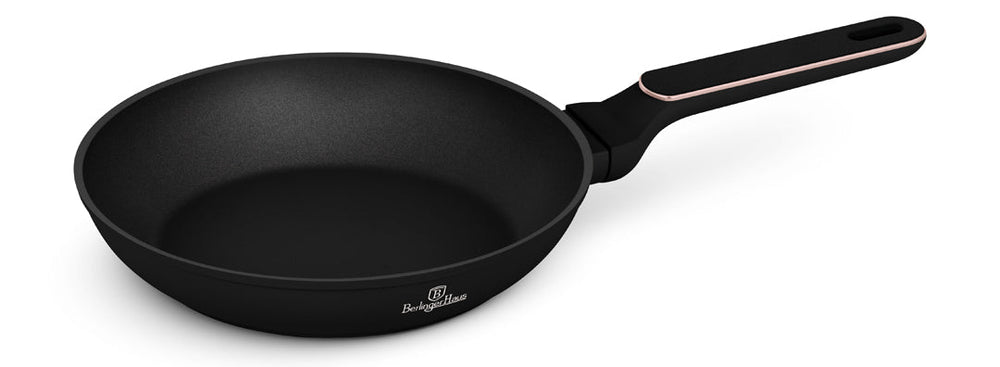 BerlingerHaus Bratpfanne Schwarz Roségold ø 24 cm - geeignet für alle Wärmequellen - Standard Antihaftbeschichtung