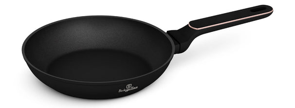 BerlingerHaus Bratpfanne Schwarz Roségold ø 24 cm - geeignet für alle Wärmequellen - Standard Antihaftbeschichtung