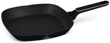 BerlingerHaus Grillpfanne Schwarz Roségold 28 x 28 cm - geeignet für alle Wärmequellen - Standard Antihaftbeschichtung