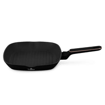 BerlingerHaus Grillpfanne Schwarz Roségold 28 x 28 cm - geeignet für alle Wärmequellen - Standard Antihaftbeschichtung
