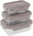 BerlingerHaus Glas Frischhaltedosen Taupe - 3-teilig - 570 ml, 840 ml & 1,18 Liter