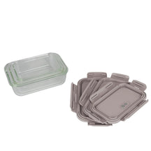 BerlingerHaus Glas Frischhaltedosen Taupe - 3-teilig - 570 ml, 840 ml & 1,18 Liter