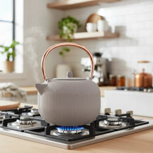 BerlingerHaus Teekanne mit Edelstahlfilter - Gusseisen Taupe - 1 Liter