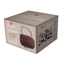 BerlingerHaus Teekanne mit Edelstahlfilter - Gusseisen Matt Bordeaux - 1 Liter