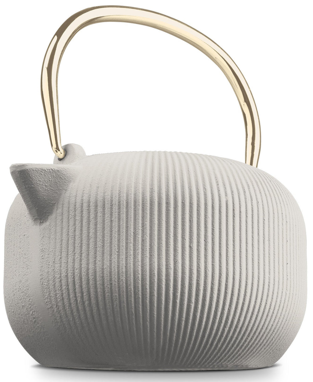 BerlingerHaus Teekanne mit Edelstahlfilter - Gusseisen Matt Creme - 1 Liter