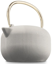 BerlingerHaus Teekanne mit Edelstahlfilter - Gusseisen Matt Creme - 1 Liter