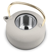 BerlingerHaus Teekanne mit Edelstahlfilter - Gusseisen Matt Creme - 1 Liter