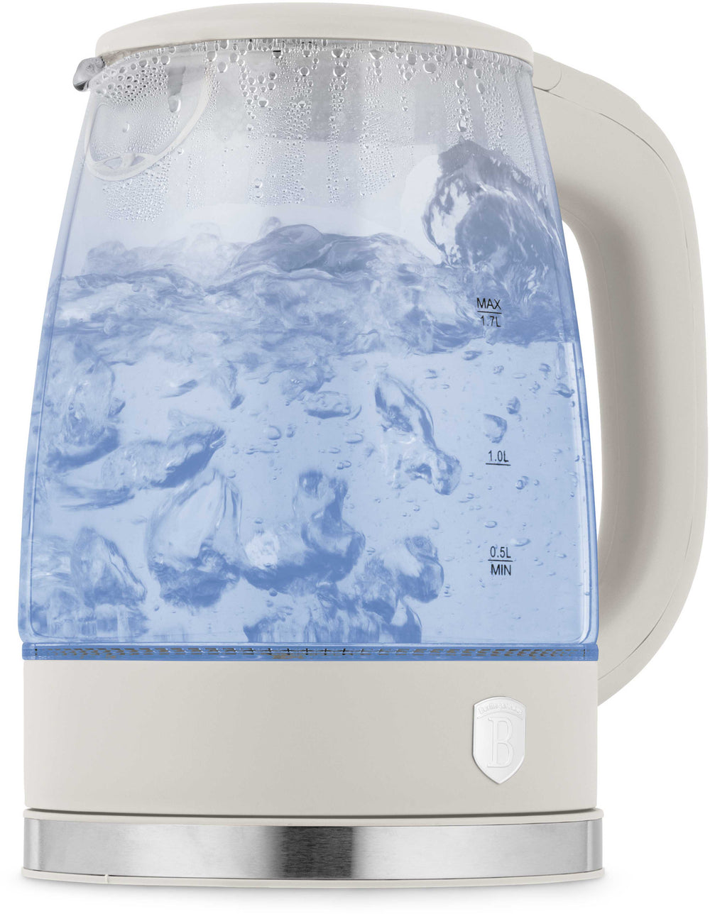 BerlingerHaus Wasserkocher Glas Matt Creme - 1,7 Liter - 2200W