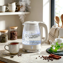 BerlingerHaus Wasserkocher Glas Matt Creme - 1,7 Liter - 2200W