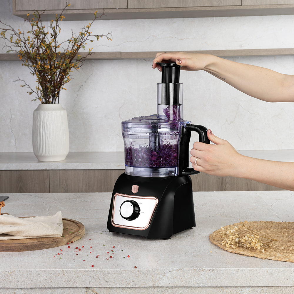 BerlingerHaus Küchenmaschine / Foodprocessor 8-in-1 Schwarz Roségold - 500W