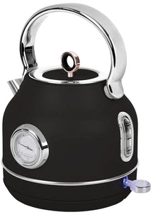 BerlingerHaus Wasserkocher Schwarz Roségold - mit Thermometer - 1,7 Liter - 2200W