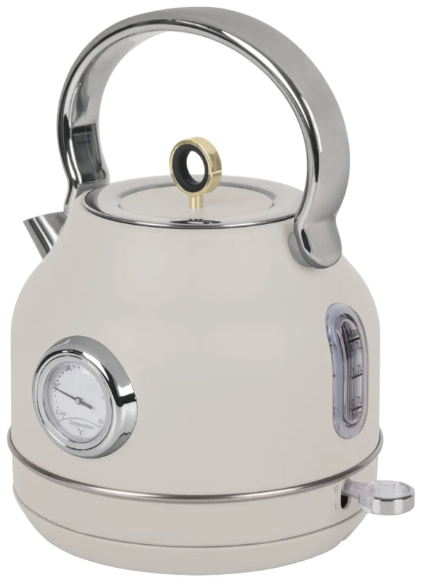 BerlingerHaus Wasserkocher Matt Crème - mit Thermometer - 1.7 Liter - 2200W