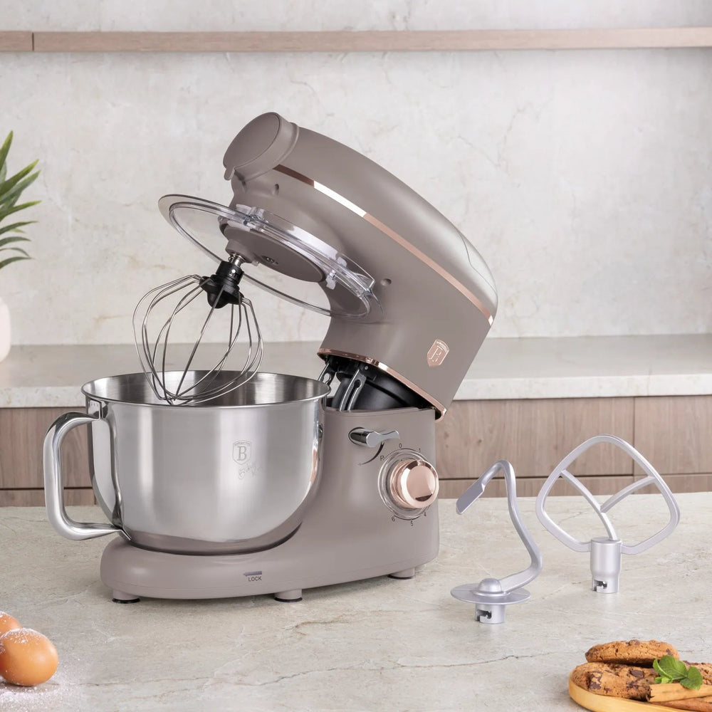 BerlingerHaus Multifunktionale Küchenmaschine Taupe - 4-in-1 - 1500W