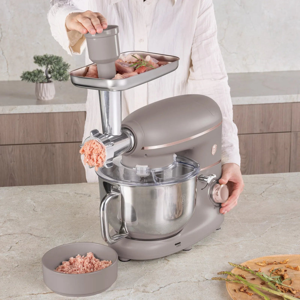 BerlingerHaus Multifunktionale Küchenmaschine Taupe - 4-in-1 - 1500W