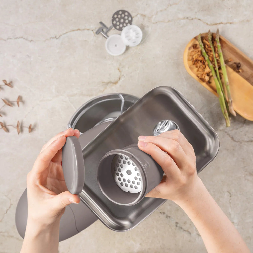 BerlingerHaus Multifunktionale Küchenmaschine Taupe - 4-in-1 - 1500W