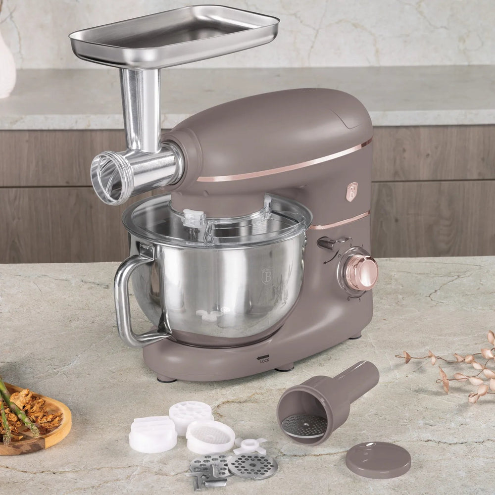 BerlingerHaus Multifunktionale Küchenmaschine Taupe - 4-in-1 - 1500W