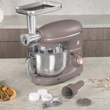 BerlingerHaus Multifunktionale Küchenmaschine Taupe - 4-in-1 - 1500W