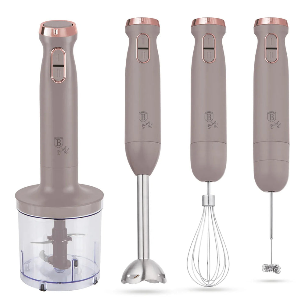 BerlingerHaus Stabmixer Set Matt Taupe – 6-in-1 – 800 W