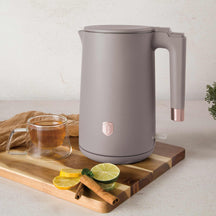 BerlingerHaus Wasserkocher Doppelwandig Taupe - 1,7 Liter - 1800W