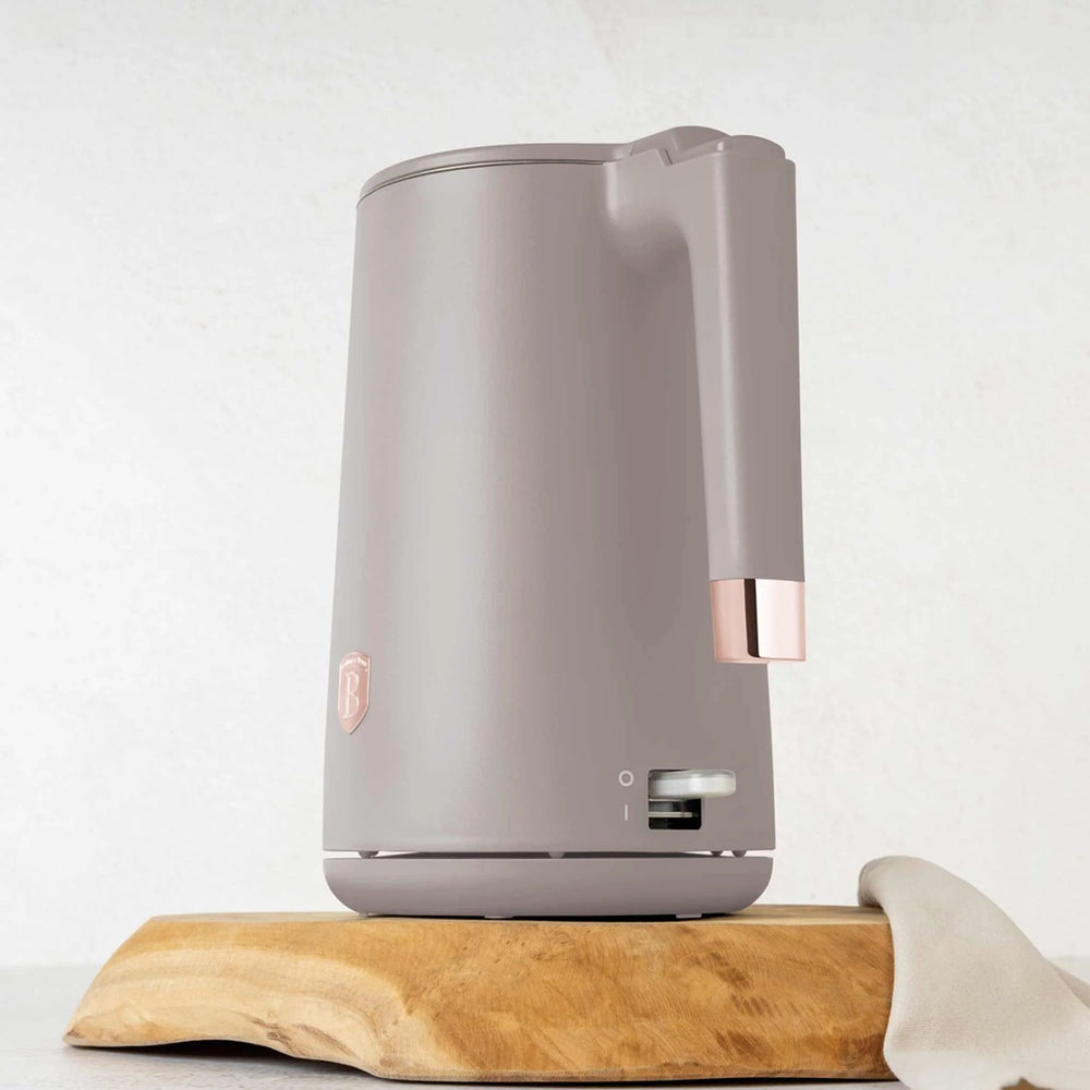 BerlingerHaus Wasserkocher Doppelwandig Taupe - 1,7 Liter - 1800W
