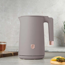 BerlingerHaus Wasserkocher Doppelwandig Taupe - 1,7 Liter - 1800W