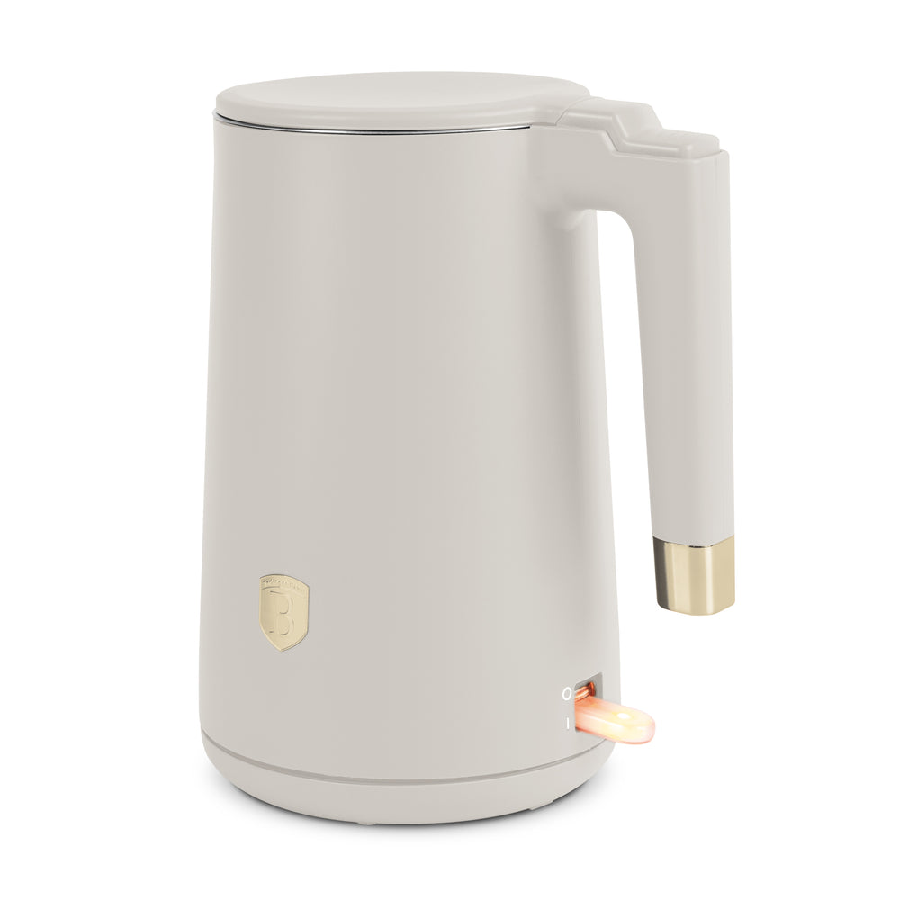 BerlingerHaus Wasserkocher Doppelwandig Matt Creme - 1.7 Liter - 1800W