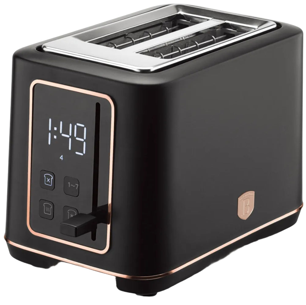 BerlingerHaus Toaster Digital Schwarz Roségold - 2 Schlitze - 870W