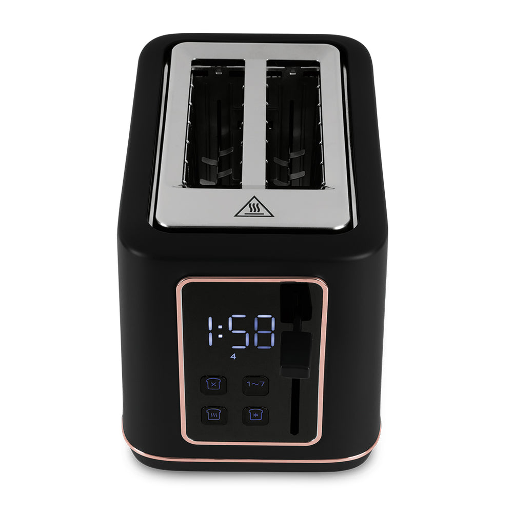 BerlingerHaus Toaster Digital Schwarz Roségold - 2 Schlitze - 870W