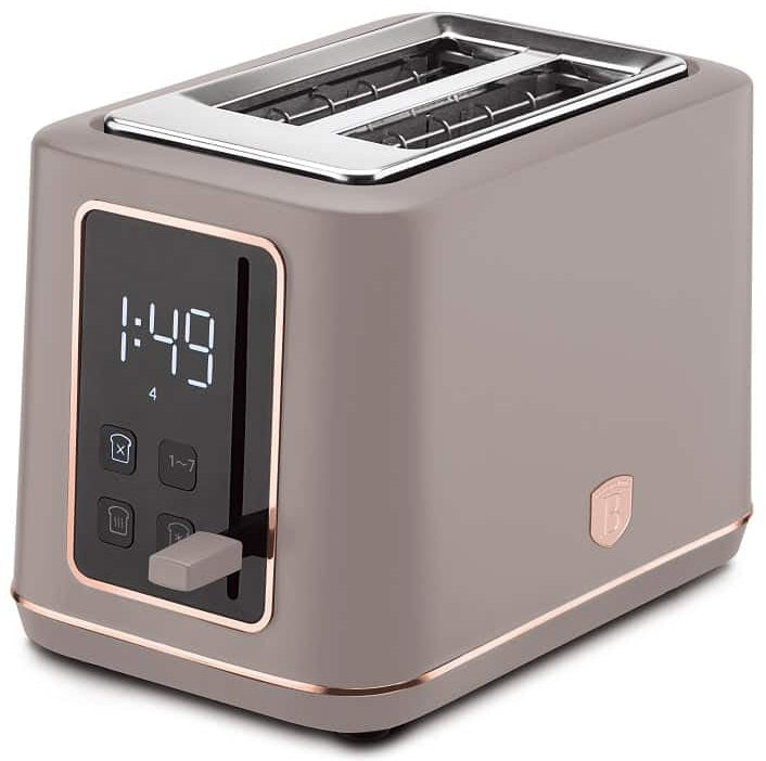 BerlingerHaus Toaster Digital Taupe - 2 Schlitze - 870W