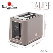BerlingerHaus Toaster Digital Taupe - 2 Schlitze - 870W