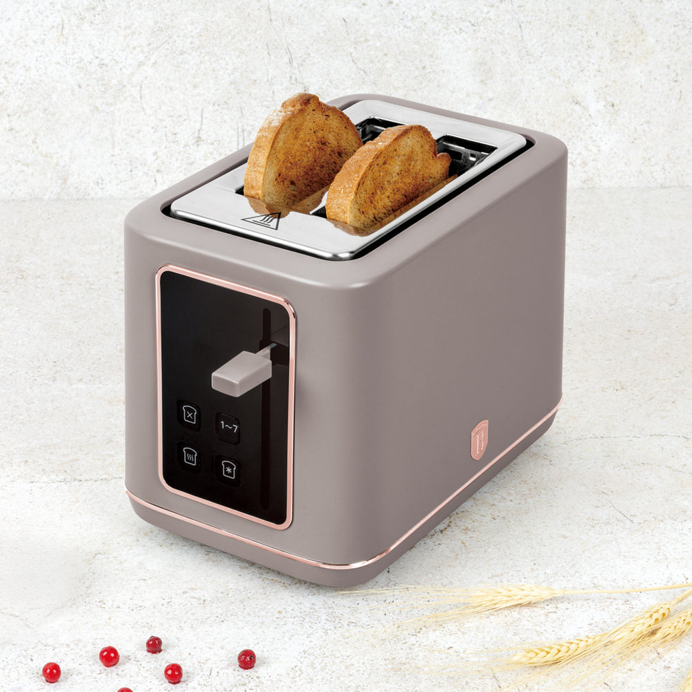 BerlingerHaus Toaster Digital Taupe - 2 Schlitze - 870W