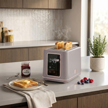 BerlingerHaus Toaster Digital Taupe - 2 Schlitze - 870W