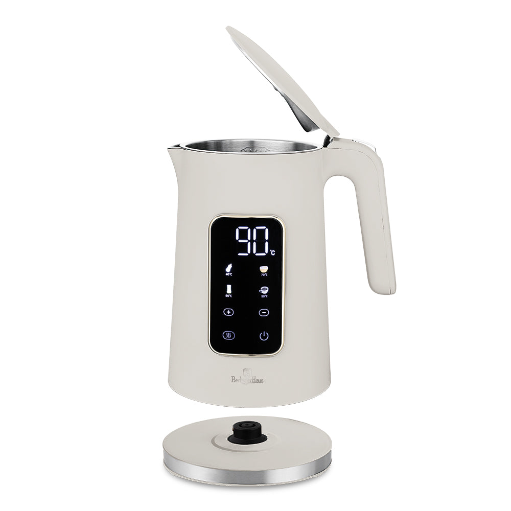 BerlingerHaus Wasserkocher Digital Matt Creme - Temperatureinstellung - 1.7 Liter - 2200W