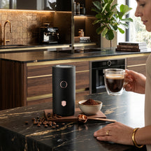 BerlingerHaus Elektrische Kaffeemühle / Kaffeebohnenmühle - Schwarz Roségold - 150W