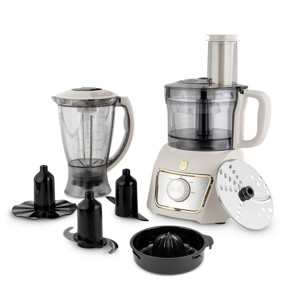 BerlingerHaus Küchenmaschine / Foodprocessor 8-in-1 Matt Creme - 500W