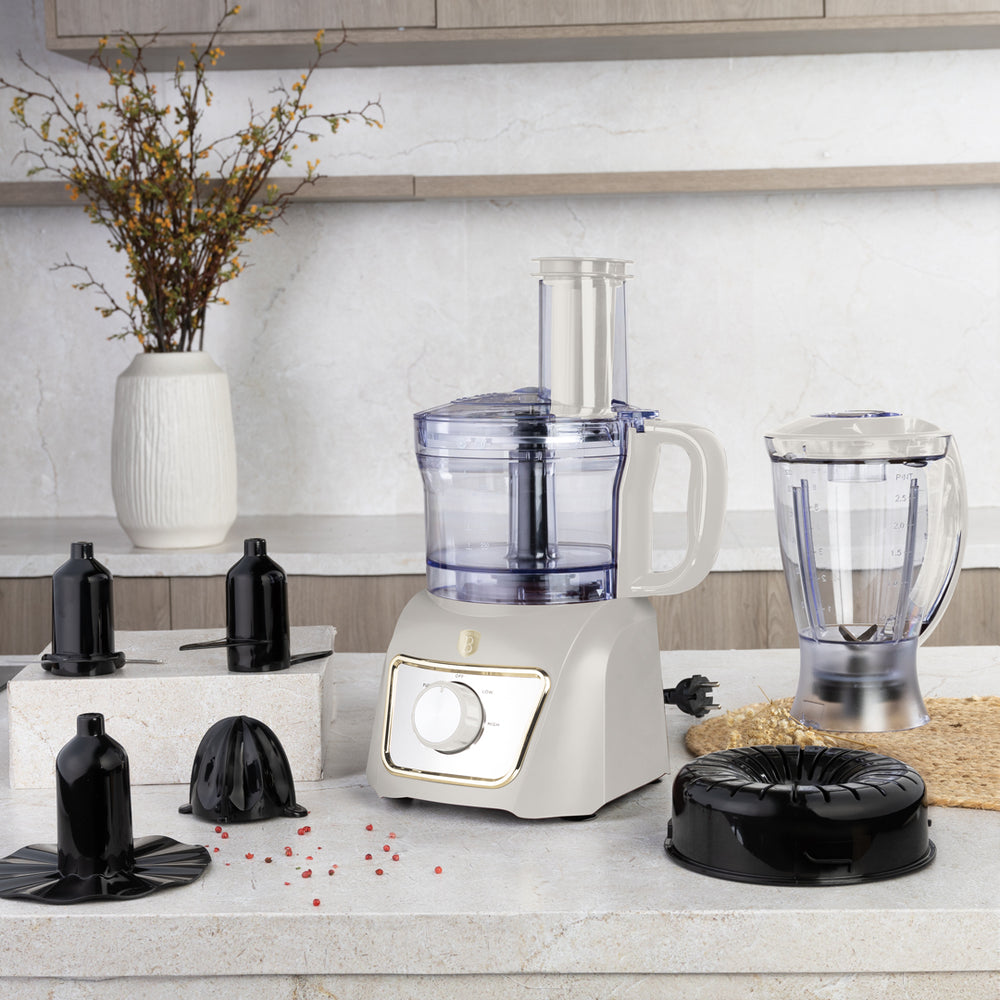 BerlingerHaus Küchenmaschine / Foodprocessor 8-in-1 Matt Creme - 500W