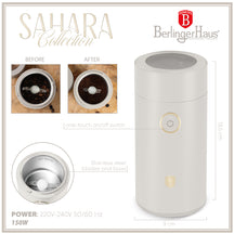 BerlingerHaus Elektrische Kaffeemühle / Kaffeebohnenmühle - Matt Crème - 150W