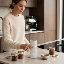 BerlingerHaus Elektrische Kaffeemühle / Kaffeebohnenmühle - Matt Crème - 150W
