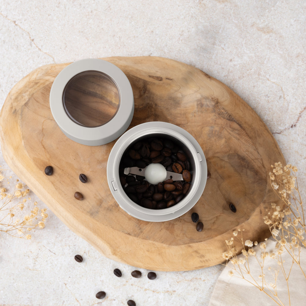 BerlingerHaus Elektrische Kaffeemühle / Kaffeebohnenmühle - Matt Crème - 150W