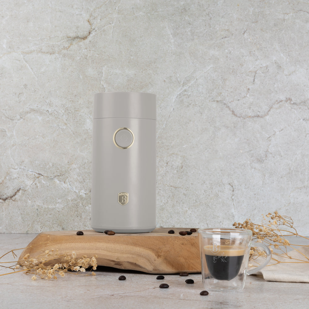 BerlingerHaus Elektrische Kaffeemühle / Kaffeebohnenmühle - Matt Crème - 150W