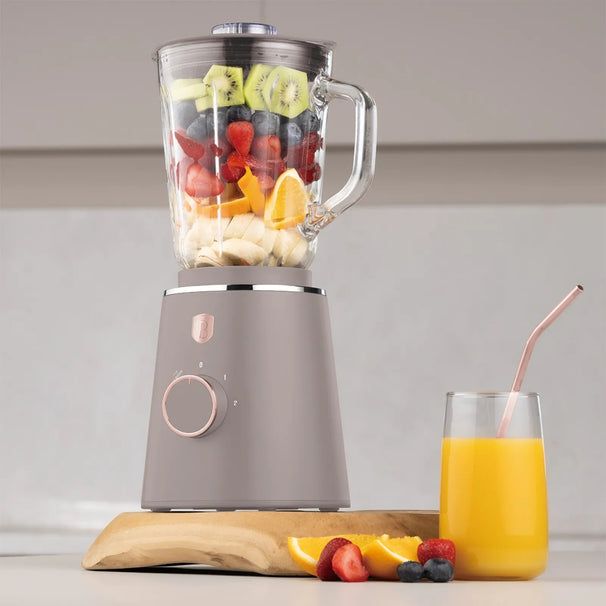 BerlingerHaus Standmixer Taupe - Glaskanne - 1,5 Liter - 1000W