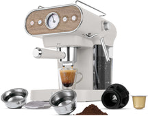 BerlingerHaus Espressomaschine / Siebträgermaschine Digital Matt Creme - 3-in-1 - 20 Bar - 1,0 Liter