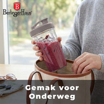 BerlingerHaus Smoothie-Maker to Go Matt Taupe - Inklusive 2 Becher - 320W