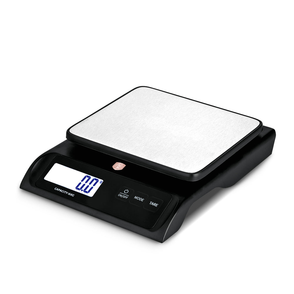 BerlingerHaus Küchenwaage Digital Schwarz Roségold - Maximal 6 kg