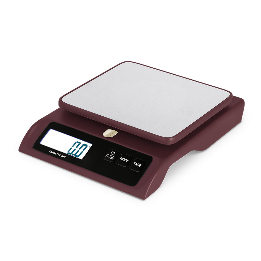 BerlingerHaus Küchenwaage Digital Bordeaux - Maximal 6 kg
