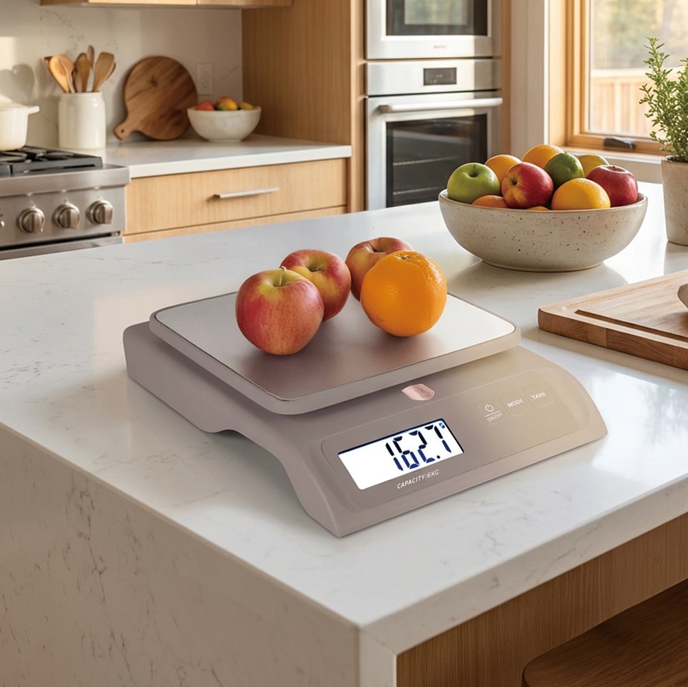 BerlingerHaus Küchenwaage Digital Matt Taupe - Maximal 6 kg