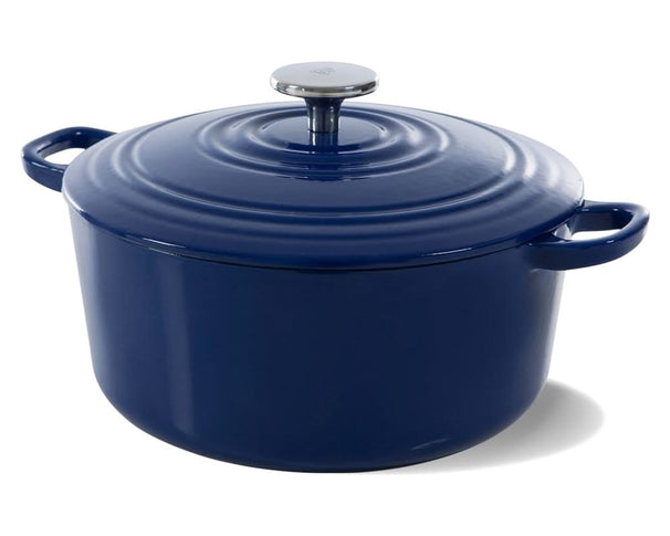 BK Bräter Bourgogne Royal Blue Gusseisen ø 24 cm / 4,2 Liter - emaillierte Antihaftbeschichtung