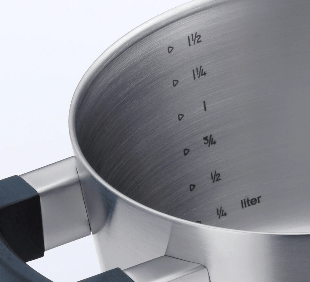 BK Topfset Conical Cool 5-teilig - Edelstahl - Kochtöpfe ø 16, 18, 20, 24 cm & Stieltopf ø 16 cm