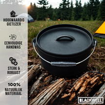 Blackwell Bräter Gusseisen / Dutch oven mit Deckel - ø 25 cm / 4 Liter - ohne Antihaftbeschichtung